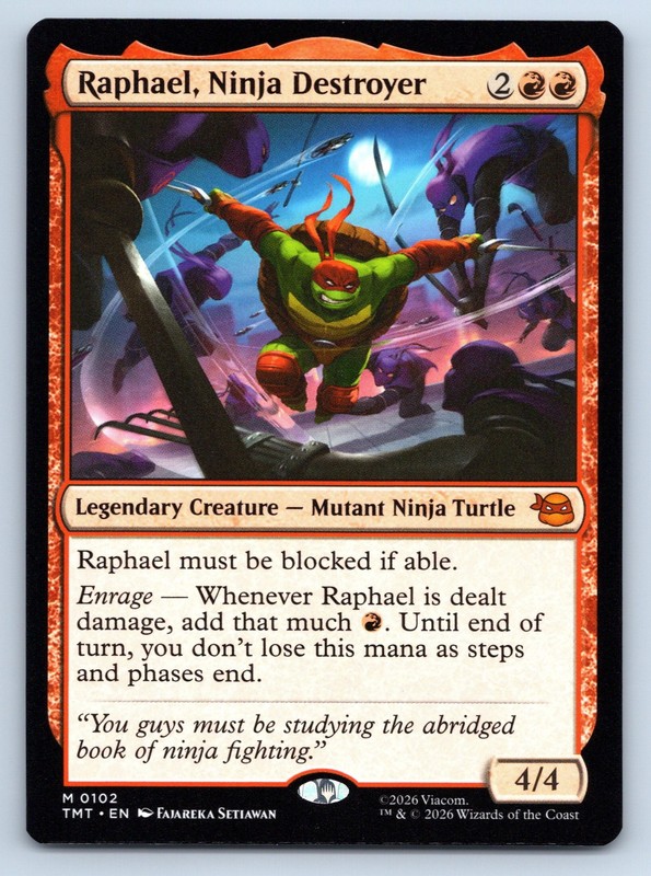 MTG Raphael Ninja Destroyer Normal M Teenage Mutant Ninja Turtles TMT 102 NM Mag