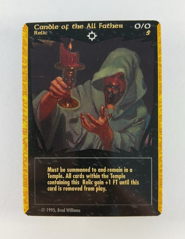 Candle of the All Father – Tempest of the Gods CCG card 1995 Rare, Brad Williams