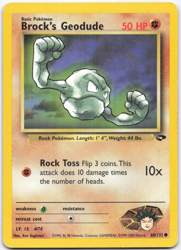 Brock’s Geodude Unlimited Common Gym Challenge 068/132 MP
