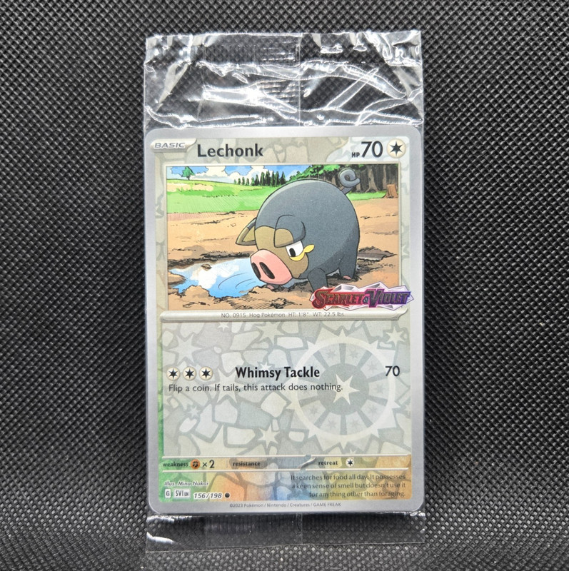 Pokemon Lechonk (Best Buy Exclusive) 156/198 STAMPED PROMO REVERSE HOLO (SEALED)