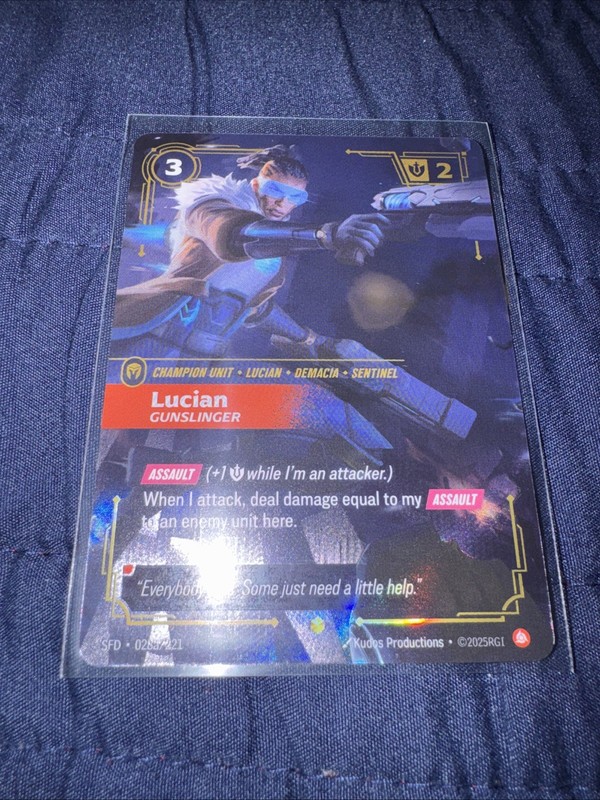 Lucian Gunslinger Alternate Art Riftbound Spiritforged SFD-028a/221 NM English