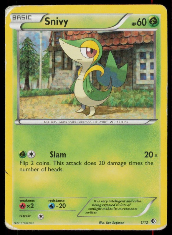 Snivy 1/12 Holo Promo McDonald’s Promos 2011 Pokemon Heavily Played
