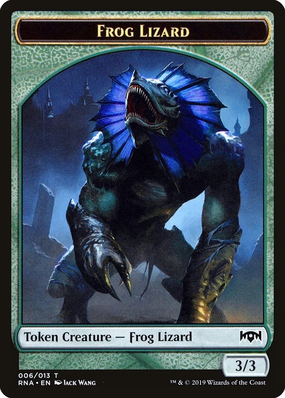 MTG Magic the Gathering Token – Frog Lizard (6/296) Ravnica Allegiance MP