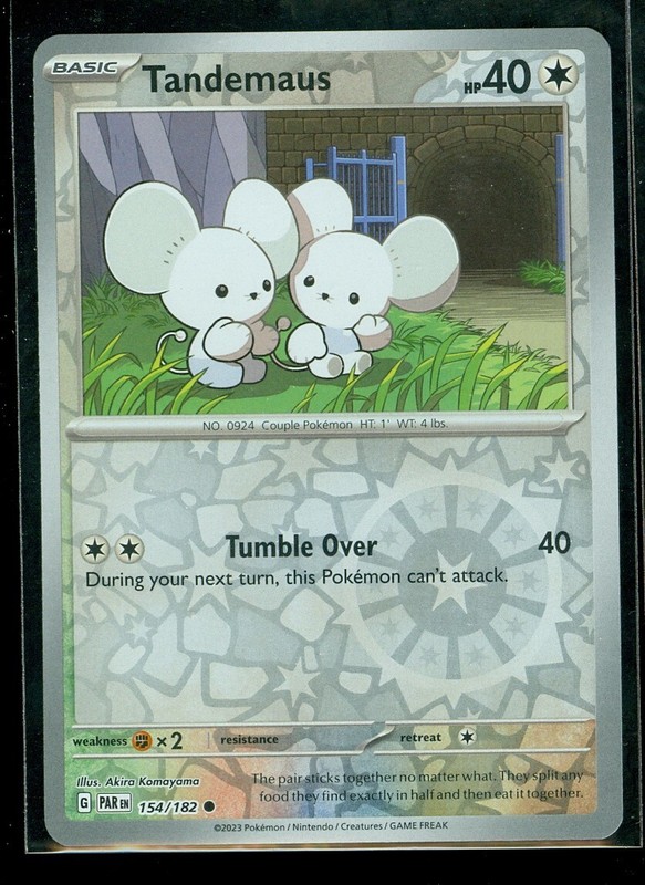 Pokemon TANDEMAUS 154/182 Paradox Rift – Rev Holo – – MINT