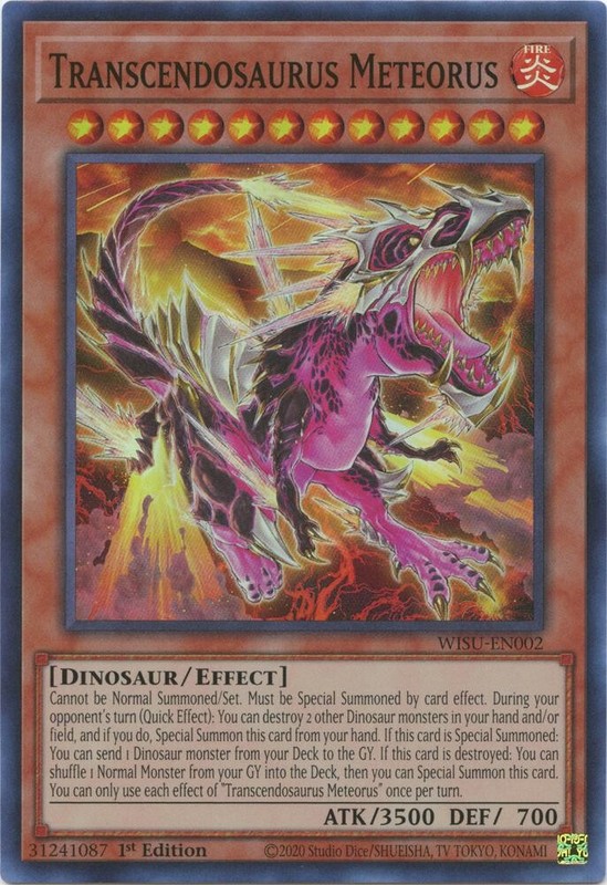 Transcendosaurus Meteorus WISU-EN002 Super Rare Wild Survivors Yu-Gi-Oh NM