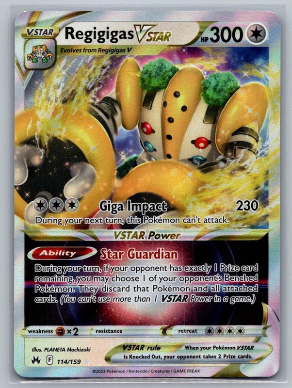 Regigigas VSTAR Crown Zenith 114/159 2023 NM