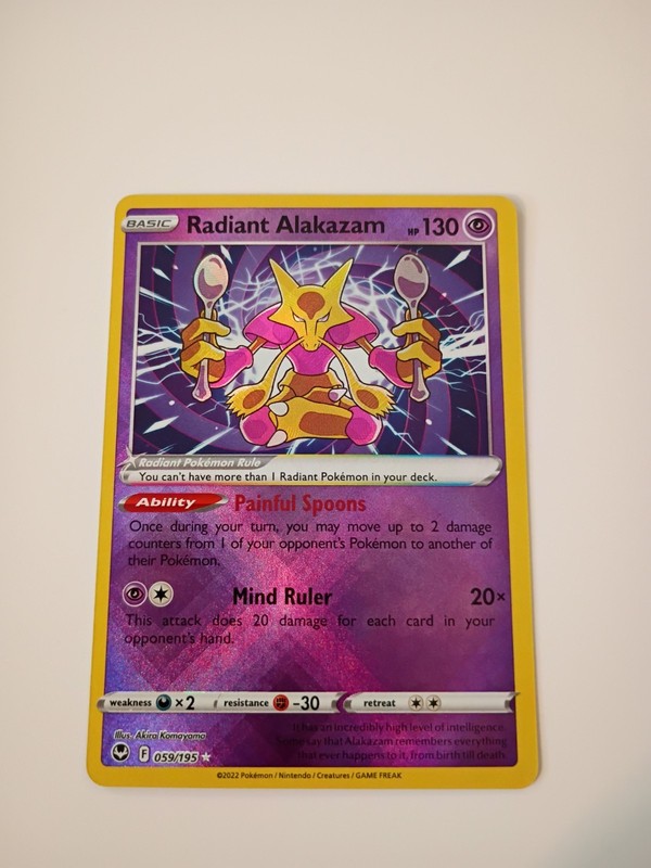 Radiant Alakazam 059/195 Swsh12: Sword & Shield – Silver Tempest Holo