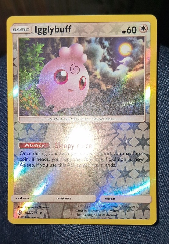 Igglybuff 168/236 Sm-Cosmic Eclipse Reverse Holo
