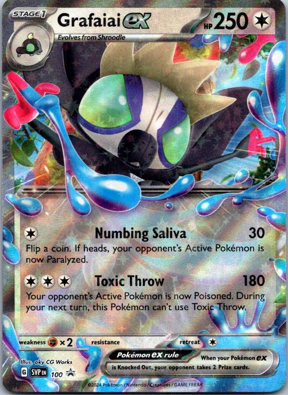 Grafaiai ex – #100 Holo SV: Scarlet & Violet Promo Cards aky CG Works NM