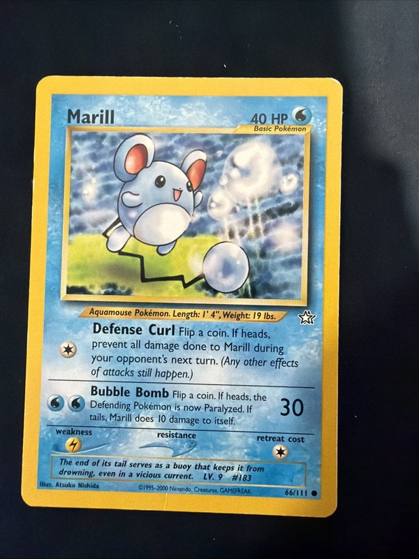 MARILL 40 PV 66/111 – NEO GENESIS – WIZARDS CARTE POKEMON – BON ETAT