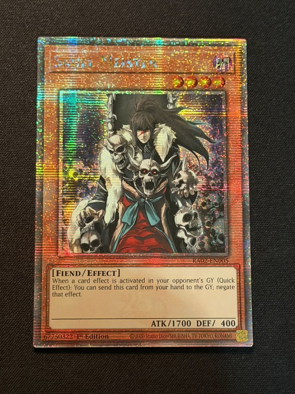 Yu-Gi-Oh! TCG Skull Meister RA02-EN005 Quarter Century Secret Rare NM/M 1st Ed.