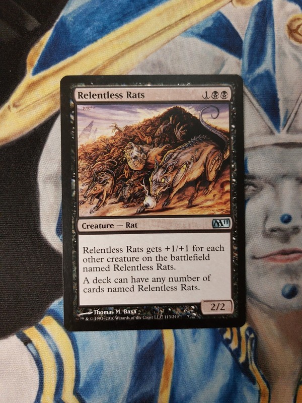 Relentless Rats MTG Magic Core Set 2011 M10 Uncommon Moderately Played x1 RR2