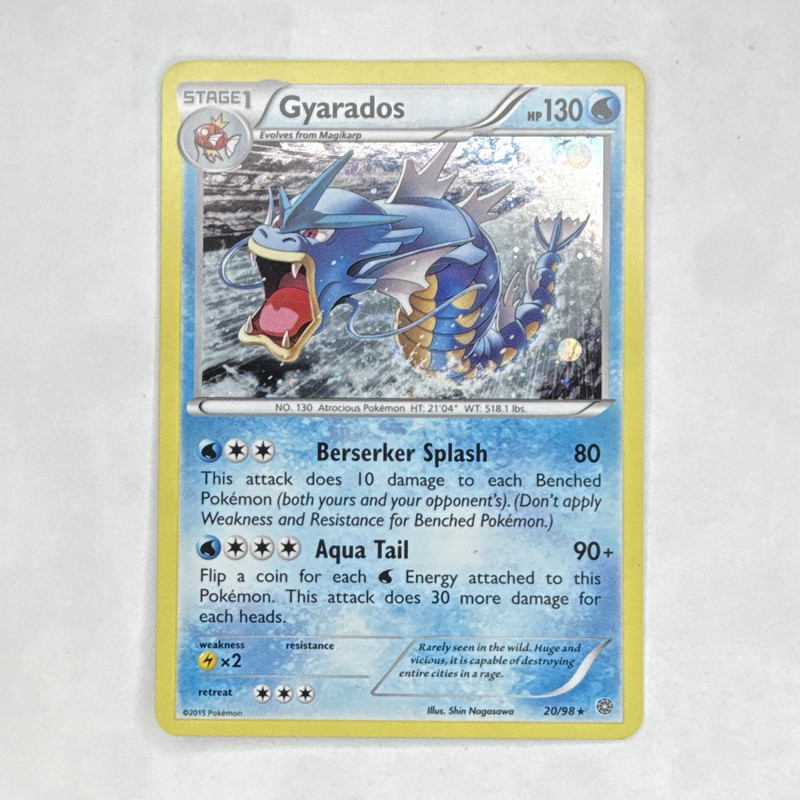 Pokémon TCG Gyarados Cosmos Holo Holo Rare Stage 1 20/98 XY English 2015