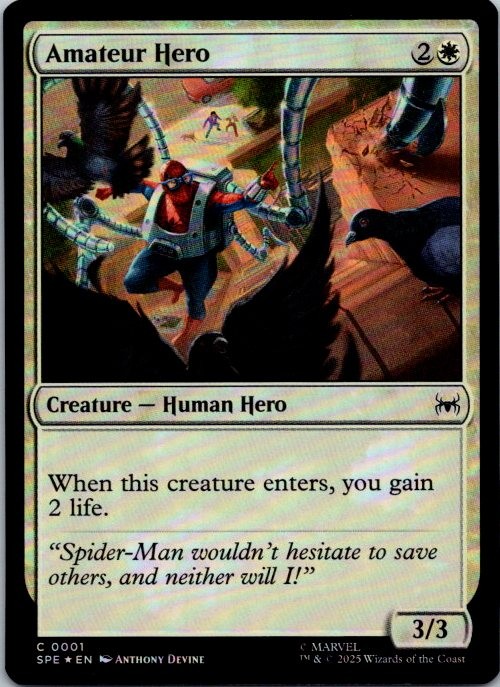 Amateur Hero C Marvel’s Spider-Man: Eternal-Legal 1 NM (Foil)