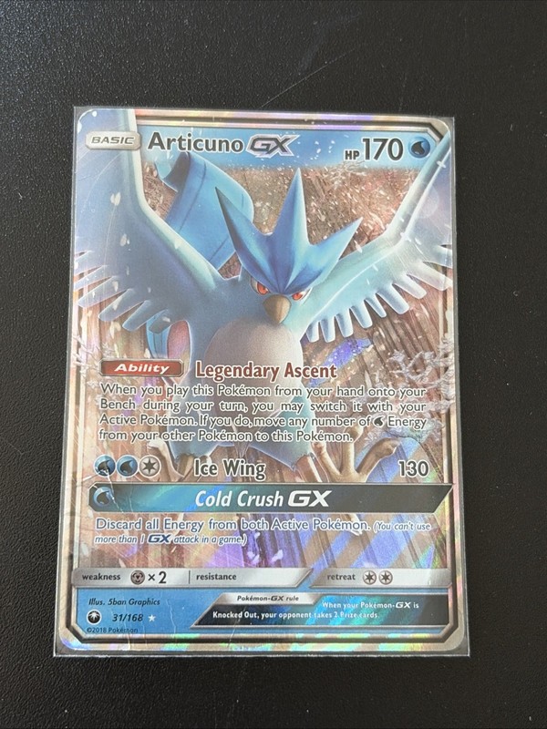 Pokémon Articuno GX Full Art Ultra Rare SM-Celestial Storm Holo 31/168 LP