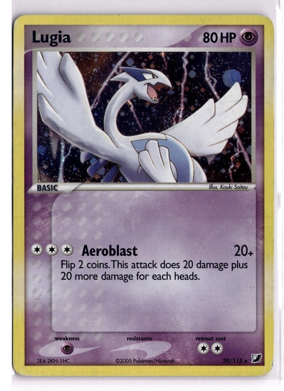 Lugia – 29/115 (EX Unseen Forces) Holo Rare PR Psychic Holo 029/115 2016 MP