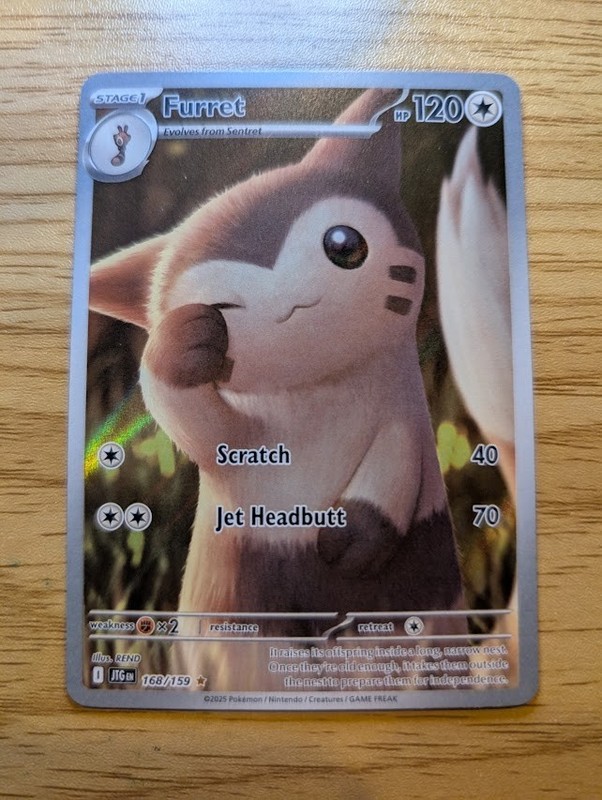 Furret – 168/159 – SV09: Journey Together (JTG) Illustration Rare NM