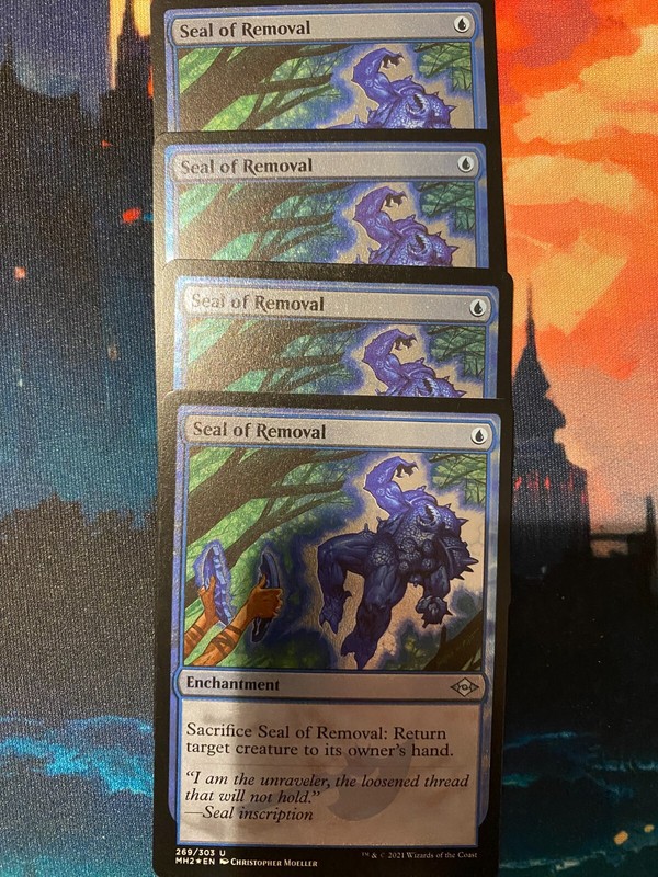 MTG Modern Horizons 2 Seal of Removal Foil Etched x 4