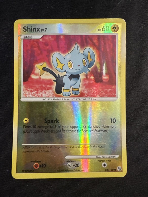 Shinx 98/130 Diamond and Pearl 2007 Reverse Holo Pokémon TCG