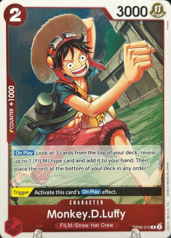 • Monkey.D.Luffy • OP06-013 R Wings of the Captain Holo Foil One Piece TCG NM