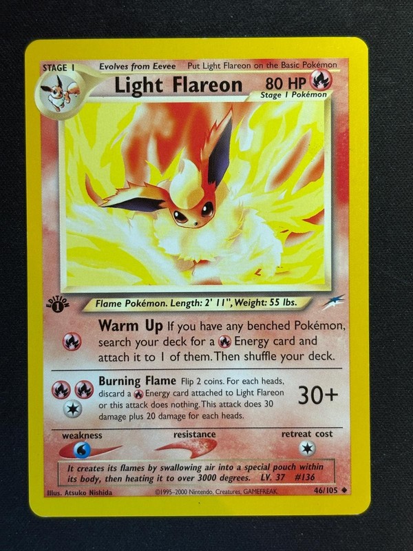 Light Flareon 46/105 Uncommon Neo Destiny Pokemon Lightly Played