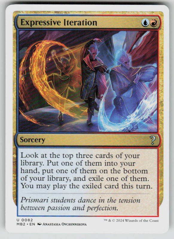 Expressive Iteration (White Border) Uncommon Mystery Booster 2 82 MTG NM 2024
