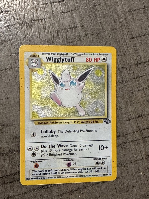 Wigglytuff 16/64 Jungle Holo Heavily played