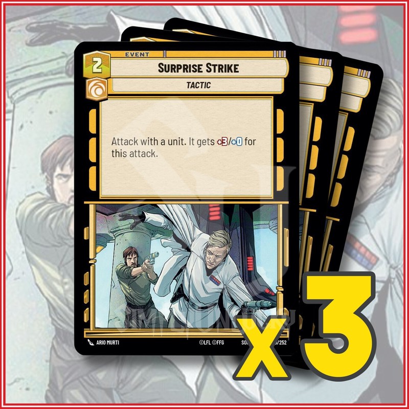 STAR WARS UNLIMITED TCG: Surprise Strike 220/252 x3 Spark of Rebellion