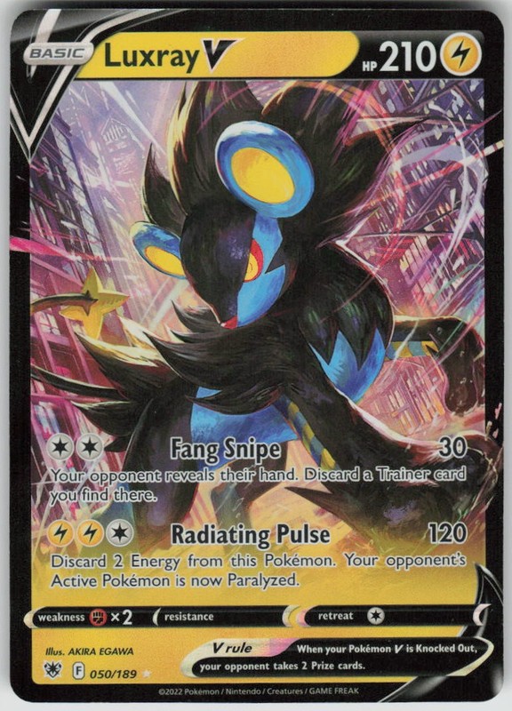 Pokemon Luxray V Holo Ultra Rare SWSH10: Astral Radiance 050/189 NM
