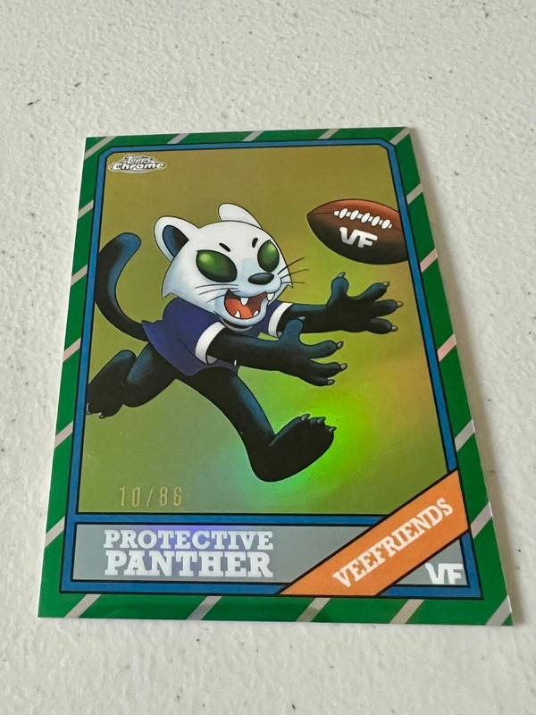 2026 Veefriends Topps Chrome 2 PROTECTIVE PANTHER TF-PP 1986 Football 10/86 SSP!