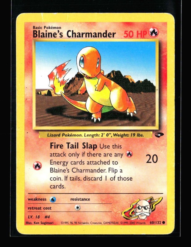 Blaine’s Charmander Unlimited Common Gym Challenge 060/132 MP