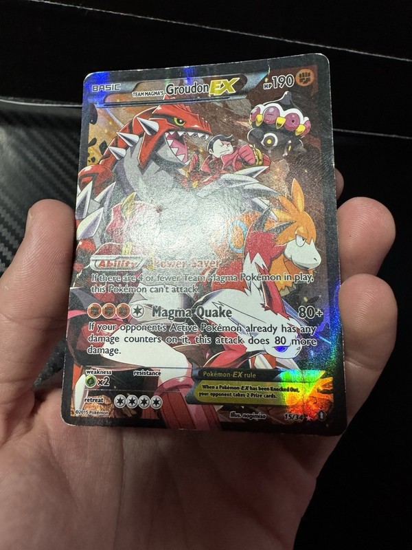 Team Magma's Groudon EX 15/34 Double Crisis Holo Rare Pokémon TCG gallery