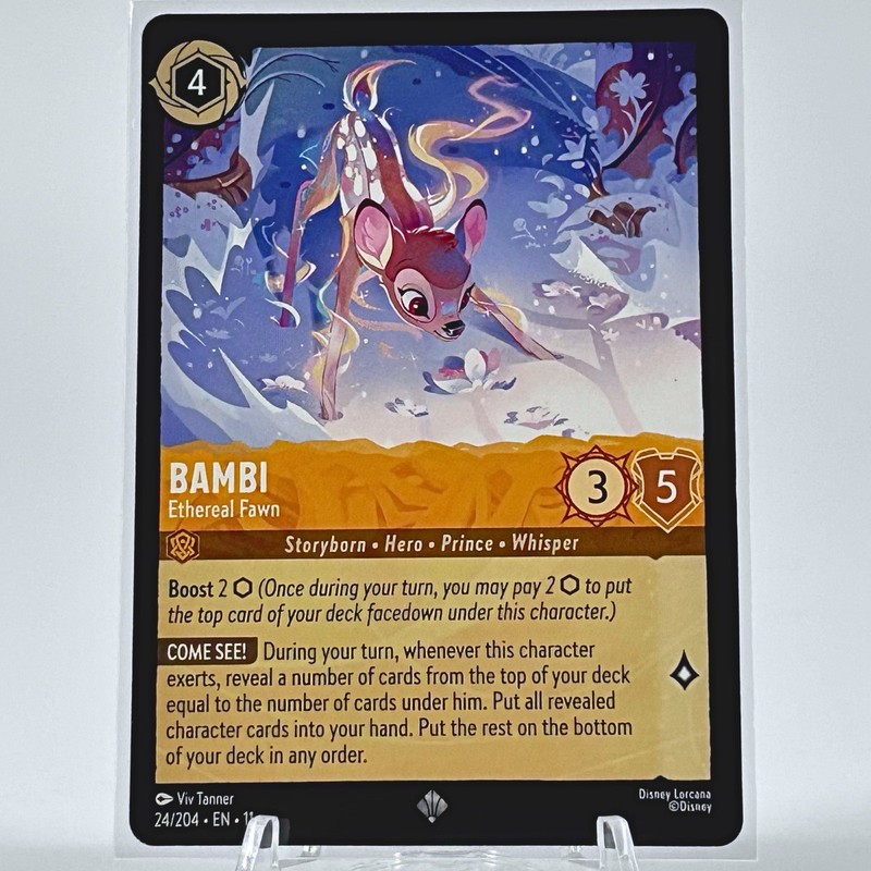 Bambi Ethereal Fawn 24/204 Disney Lorcana Winterspell Super Rare NM