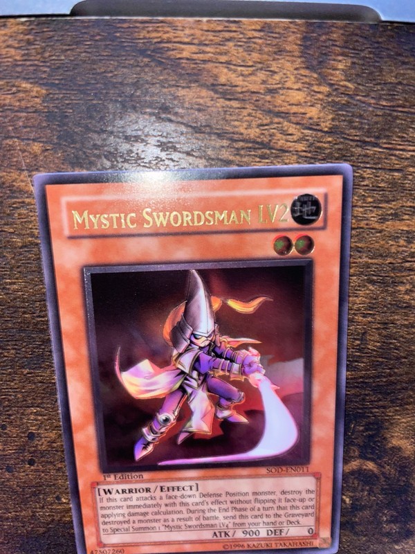 Mystic Swordsman LV2- SOD-EN011 - 1st Edition - Ultimate Rare - LP gallery