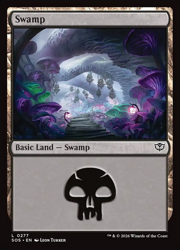 MTG Secrets of Strixhaven L Swamp #0277 PLAYSET 4X X4