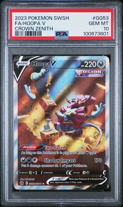 2023 Pokemon Crown Zenith Hoopa V GG53/GG70 PSA 10