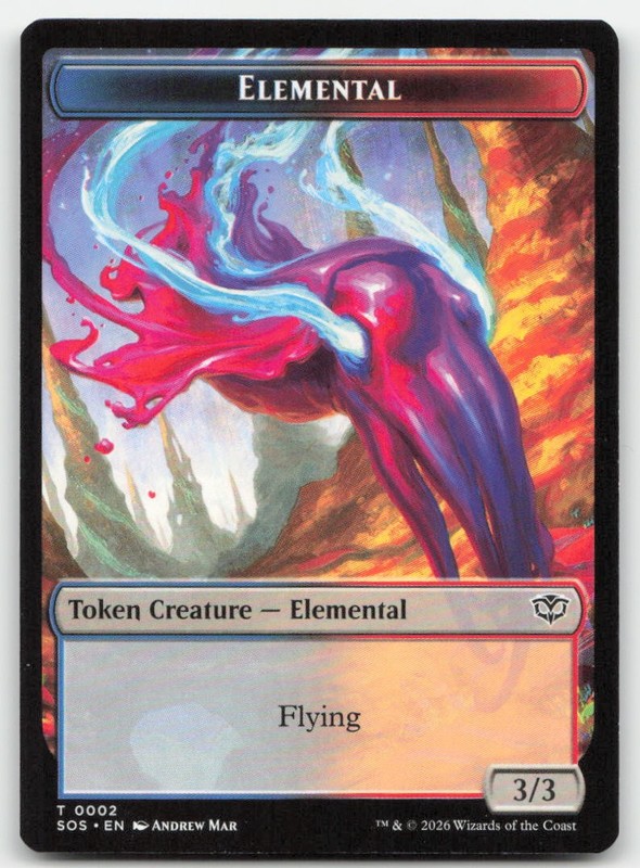 Elemental // Treasure Double-Sided Token 2-12 SOS Secrets of Strixhaven NM