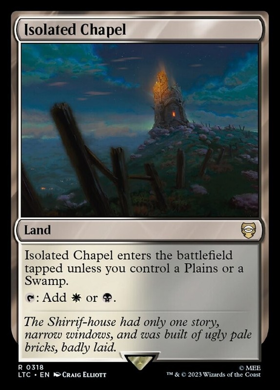 Isolated Chapel 0318 Non Foil Rare LOTR Commander MTG Near Mint