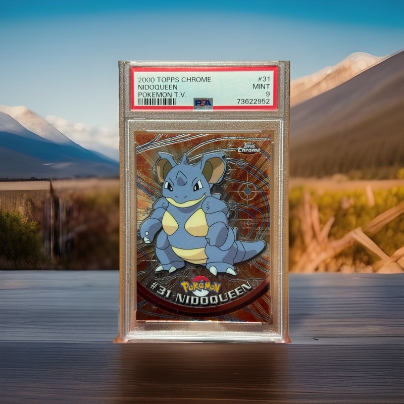 2000 TOPPS CHROME POKEMON T.V. #31 NIDOQUEEN PSA 9