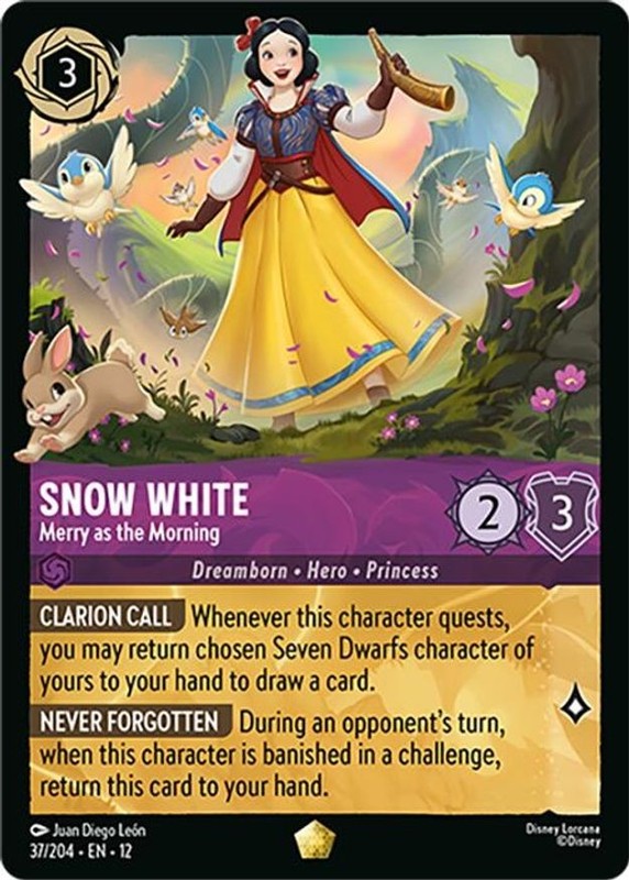 Lorcana Snow White – Merry as the Morning (37/257) Ch. 12 Wilds Unknown NM