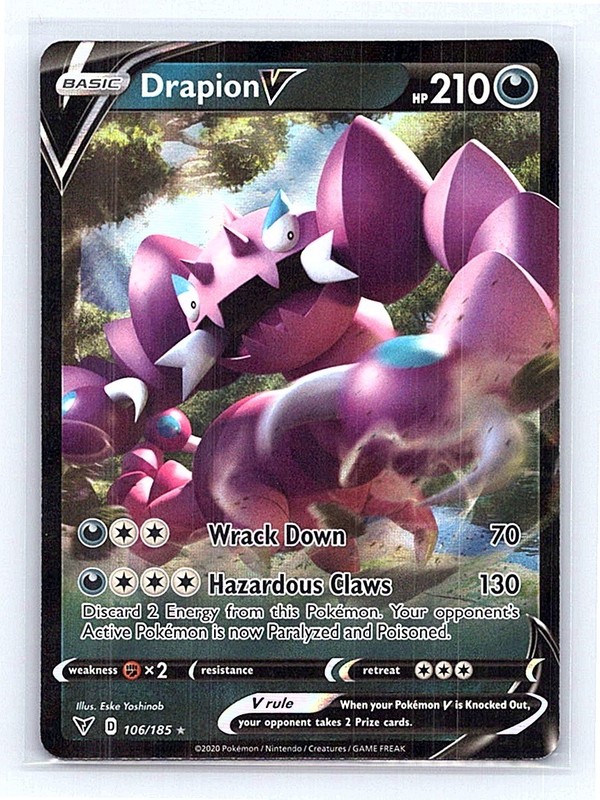 Drapion V Holo 106/185 SWSH04: Vivid Voltage Ultra Rare NM
