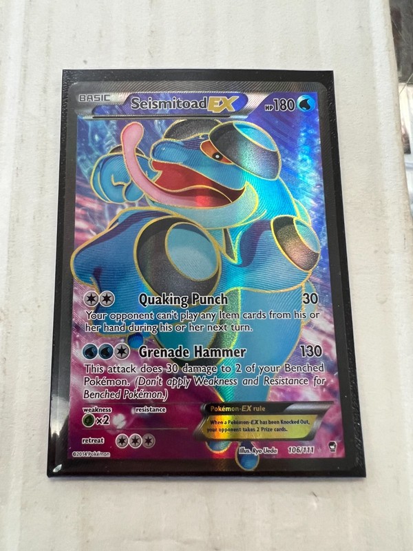 Seismitoad EX 106/111 Furious Fists Full Art Ultra Rare NrMt