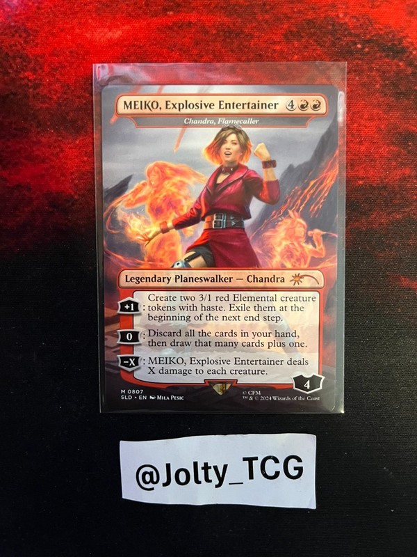 MEIKO, Explosive Entertainer – Chandra, Flamecaller Secret Lair Drop Regular