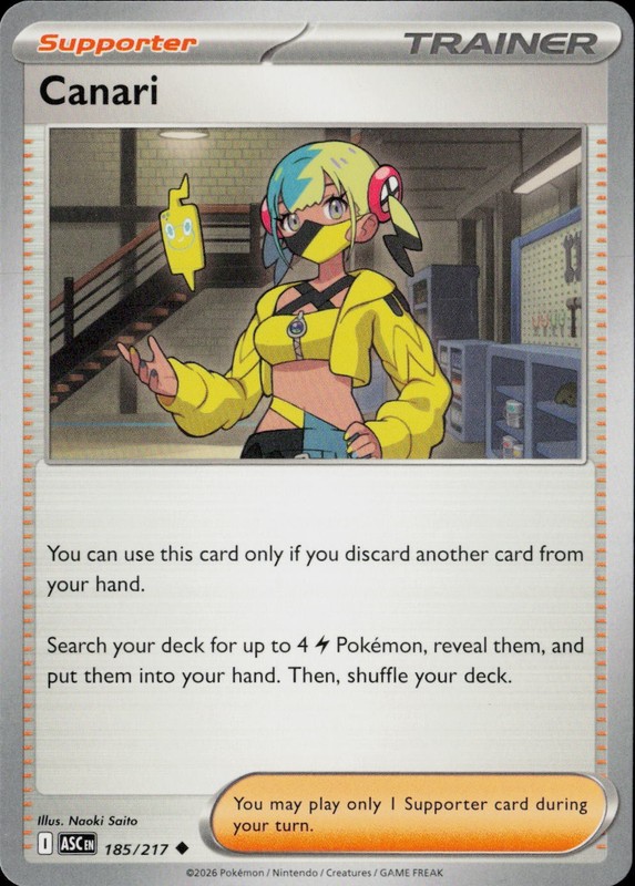 Canari ASC ME: Ascended Heroes #185/217 Uncommon NM