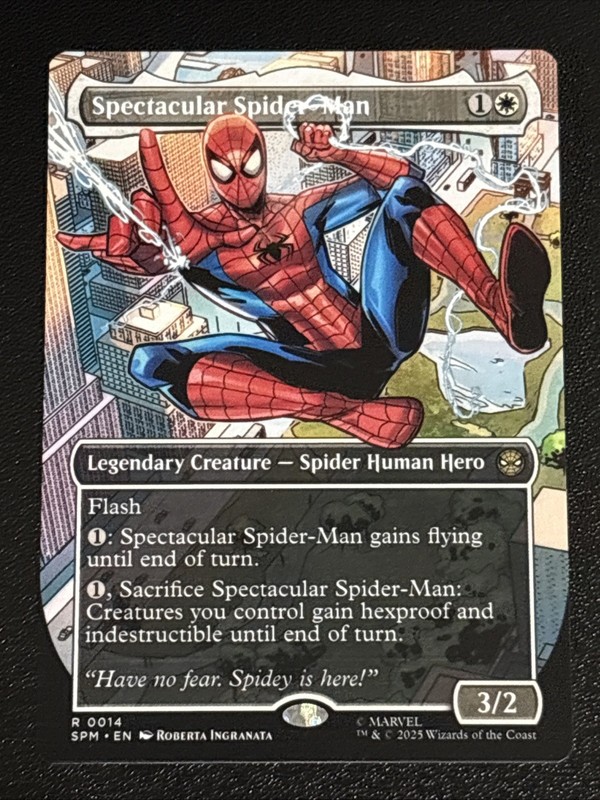 MTG Universes Beyond: Spider-man Spectacular Spider-Man Borderless 0014 NM Rare