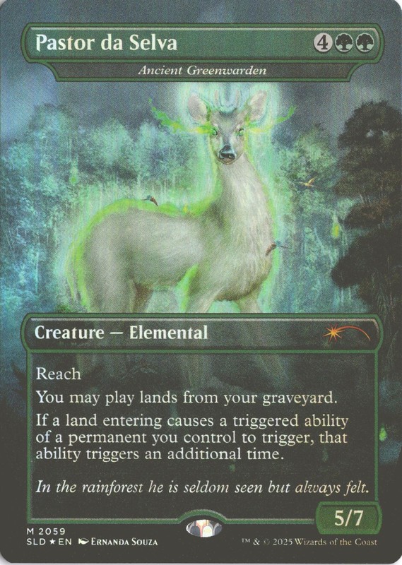 MTG Pastor da Selva – Ancient Greenwarden (Rainbow Foil) (2059) Secret Lair NM