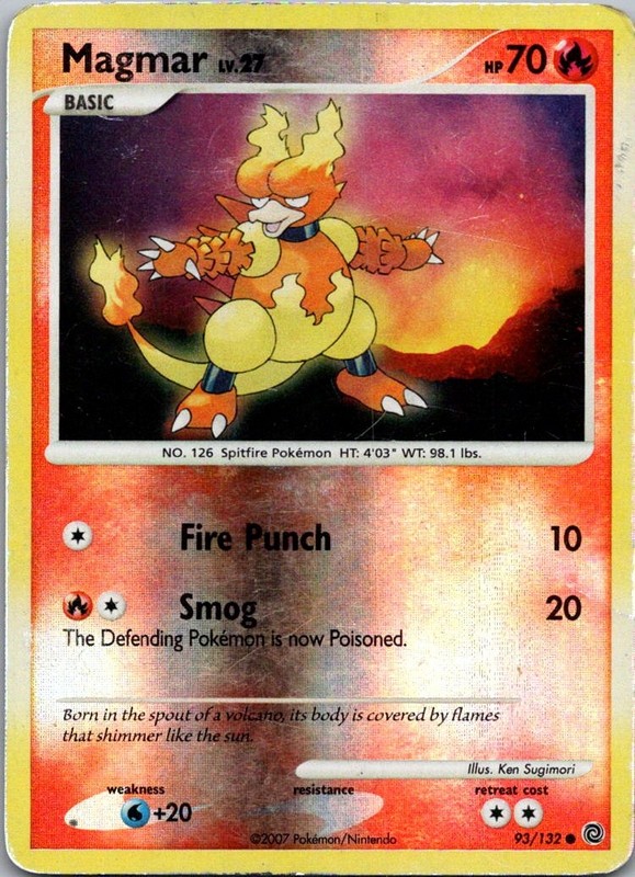 Magmar Reverse Holo Common Secret Wonders 93/132 MP