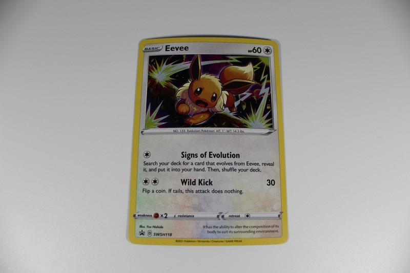Eevee HOLO PROMO SWSH118 (NM) Black Star PROMO Pokemon Cards