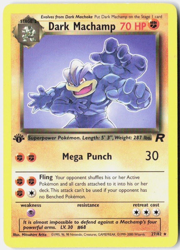 Dark Machamp (27) Rare Team Rocket 27/82 LP