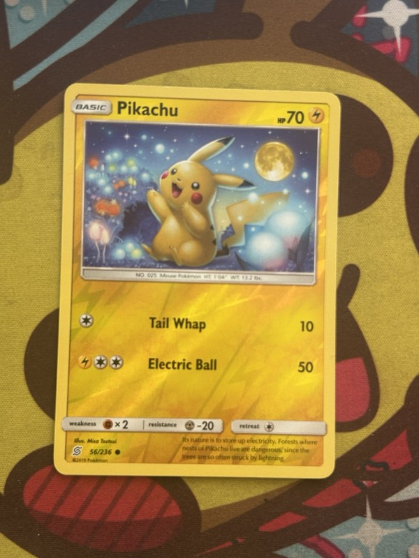 Pokemon Pikachu 56/236 – SM Unified Minds – Reverse Holo – Excellent
